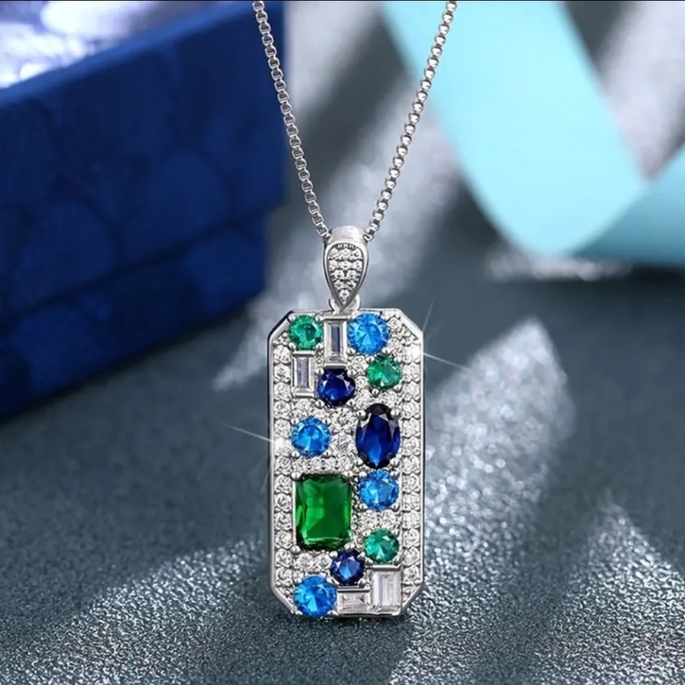 Sterling silver Sapphire birthstone necklace